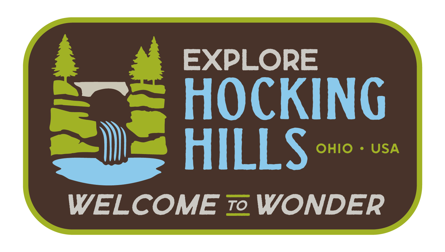 Hocking Hills Horizontal Tagline Full Color (1) Explore Hocking Hills Tourism Logo