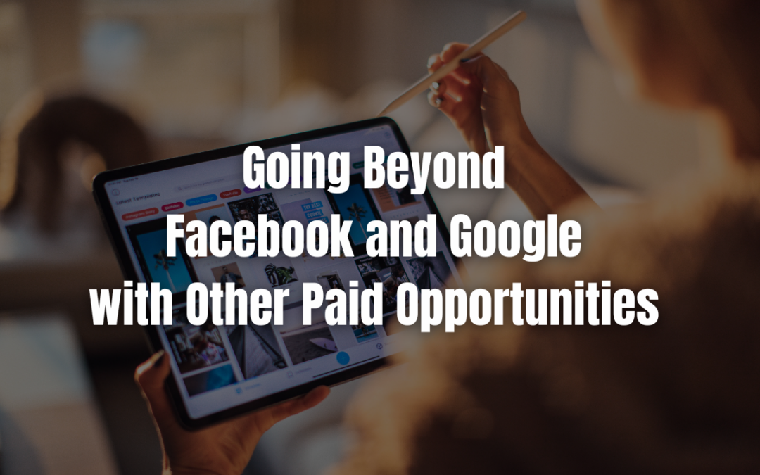 Going Beyond Facebook and Google with Other Paid Opportunities